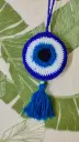 Handmade Crochet Evil Eye Wall Hanging